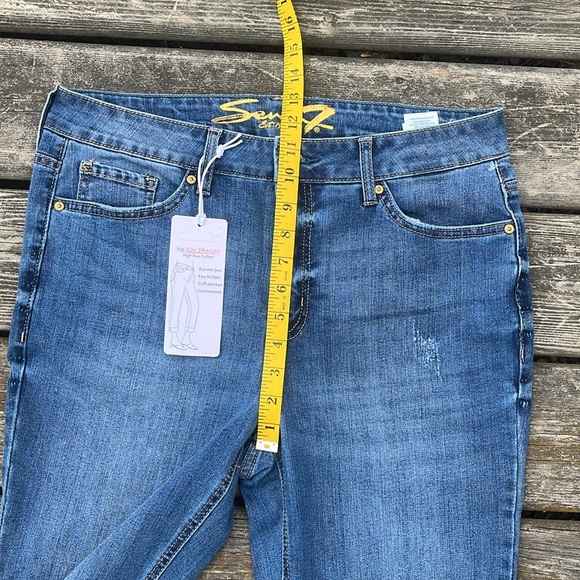 NWT Seven7 Women's High Rise Slim Straight Cuff Jeans - Picture 12 of 12